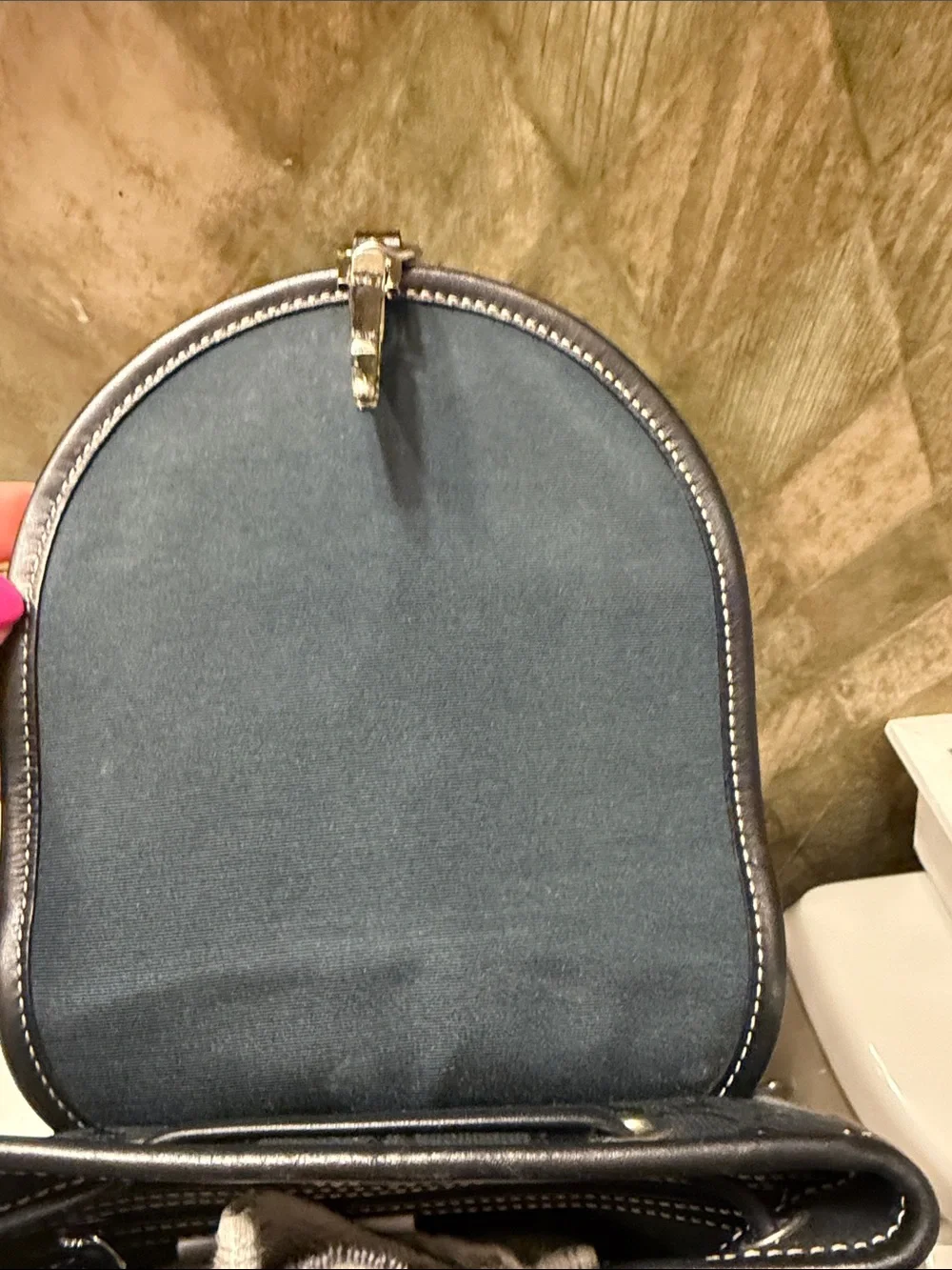 Coach Black Signature Monogram Backpack with Silver Hardware